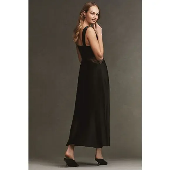 BHLDN Sweetheart Silky Satin Lace Cutout A-Line Gown - Picture 5 of 5